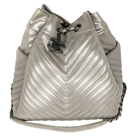 chanel chevron drawstring bag|Chanel Chevron for sale.